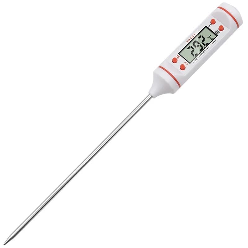 Themisto Digital LCD Cooking Food Meat Probe Kitchen BBQ Thermometer Temperature Test Pen| Instant Read (White) - Image 1