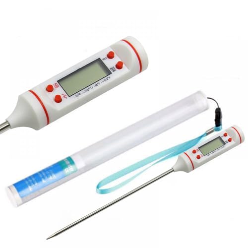 Themisto Digital LCD Cooking Food Meat Probe Kitchen BBQ Thermometer Temperature Test Pen| Instant Read (White) - Image 3