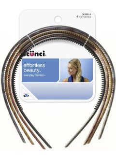 Scunci Effortless Beauty Skinny Plastic Headbands 3 Packs Of 4 Count = 12 Count  - Image 3