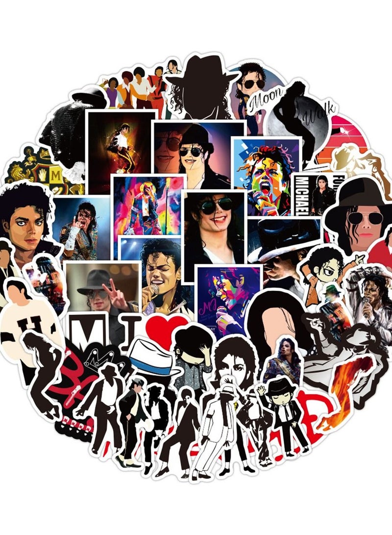 general 50-Piece Michael Jackson Cute Vinyl Waterproof Sticker