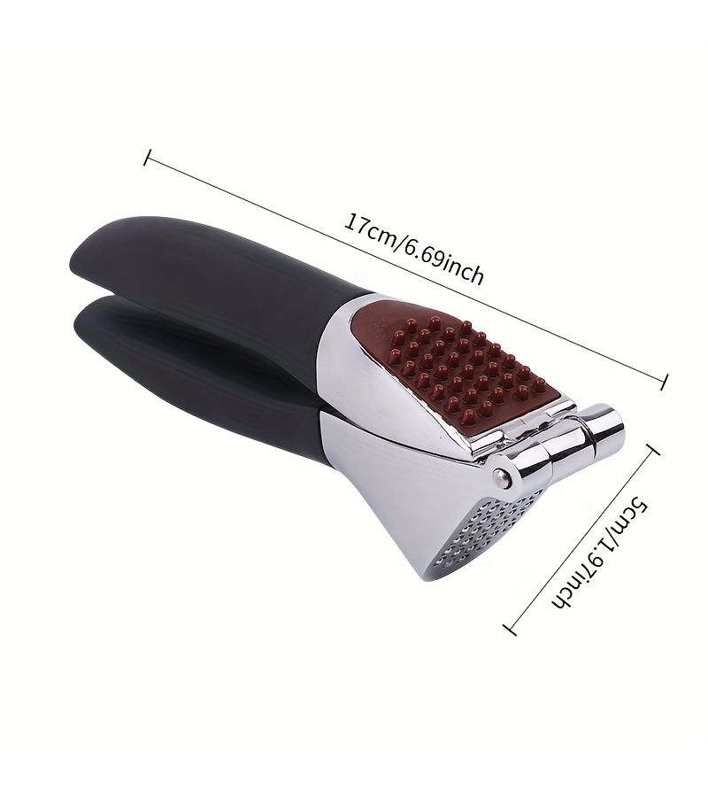 Zinc Alloy Garlic Press Manual Ginger Garlic Walnut Cracker 1 Piece Kitchen Gadget - Image 3