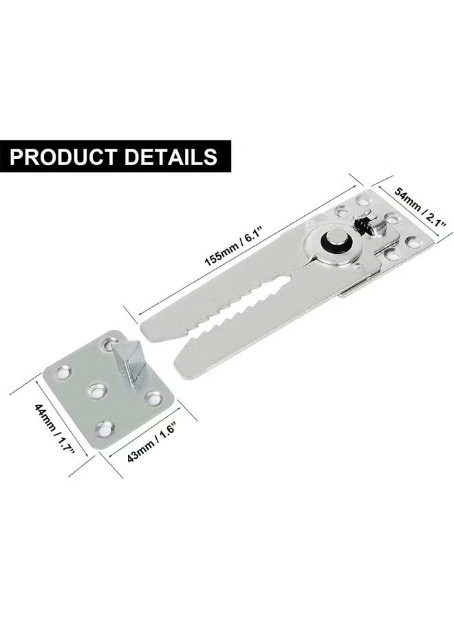 2 Pack Sofa Connector Sectional Couch Connector with Screws, Universal Sectional Clips Sofa Connection Bracket Hooks Buckle for Sliding Sofas - Image 2