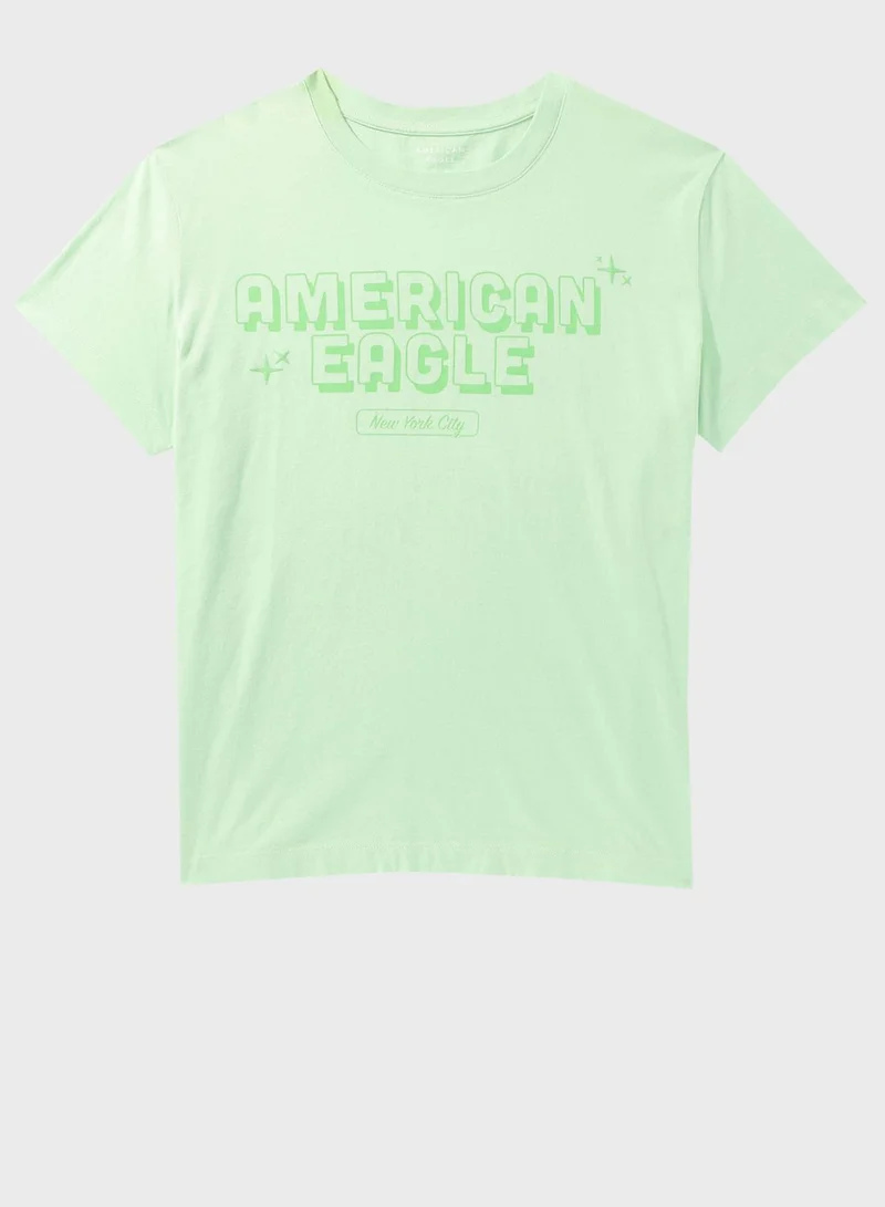 امريكان ايجل Crew Neck Boyfriend T-Shirt
