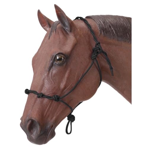 Tough 1 Knotted Rope Halter with Twisted Crown - Black - Image 1