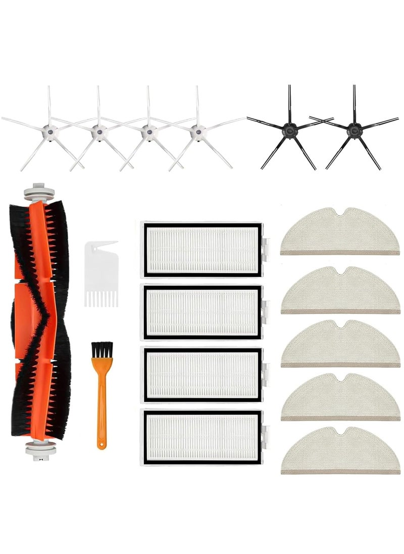 Generic Replacement Parts Compatible for Roborock S5 E20 E25 E35 C10 S50 Xiaomi Mi Mijia Filter Mop White Silicone Gel Sweeping Brush Accessories Replenishment Kit  - Image 1
