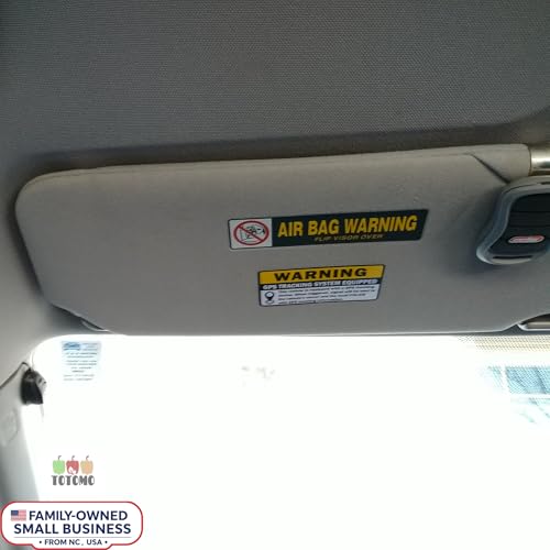 TOTOMO 8pc GPS Tracking Sticker Anti-Theft Car Vehicle Warning Sign - 3" x 1.5" Self Adhesive Sign (4pc Front Adhesive + 4pc Back Adhesive Stickers) - Image 5