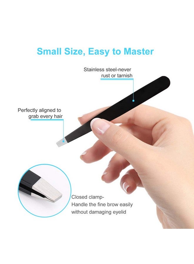 UUBAAR Tweezers, [6+1 Pcs] Tweezer Kit, Professional Tweezers Set, Eyebrow Tweezers, Tweezers For Women Facial Hair, Men Women Eyebrow Tweezer Set, Tweezers For Wig Plucking, Ingrown Hair Removal, Splinter - Image 4