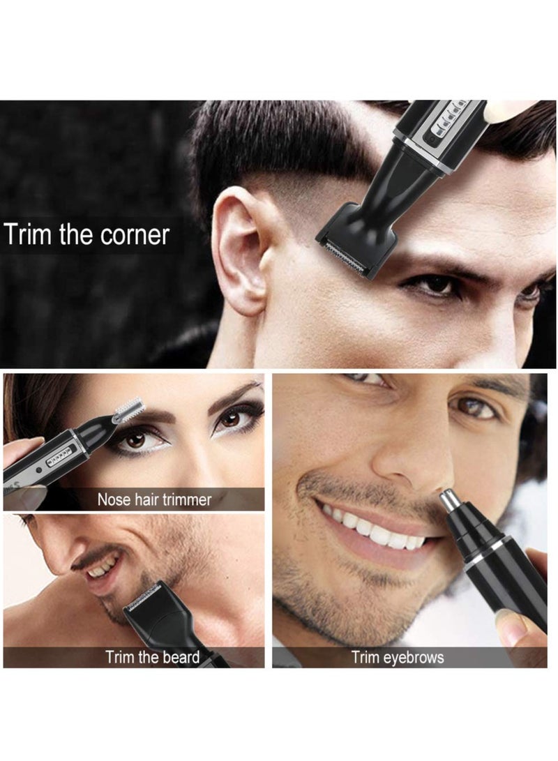 SYOSI Men's Electric Shaving Groomer Set, Waterproof 4 in 1 360 Degree Nose Ear Hair Trimmer Beard Sideburn Eyebrow Underarms Hair Remover with Wet Dry Cleaning System - Image 5