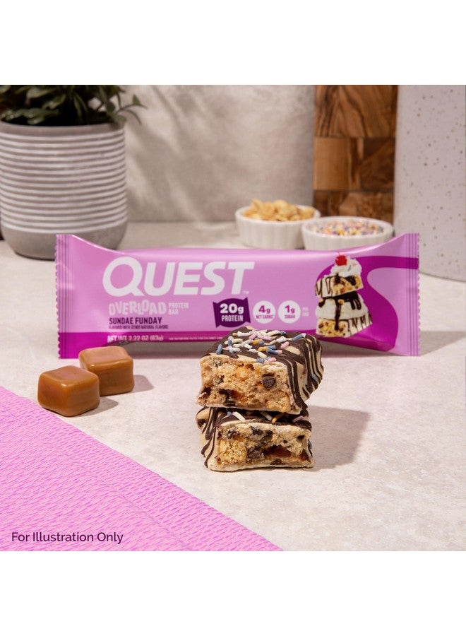 Quest Overload Sundae Funday Protein Bars, 20g Protein, 12 Count Box, 63g Each - Image 4