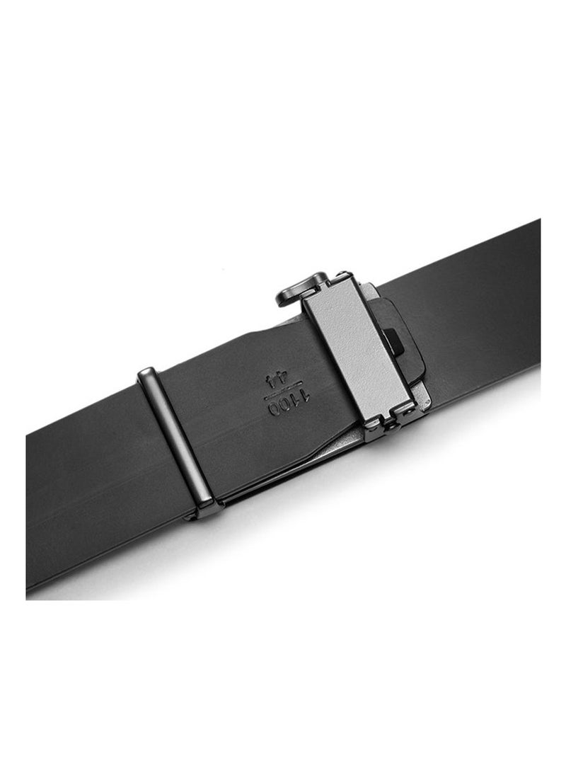 Samsonite Aamir II Casual Matt Auto Flower Leather Belt, Black|Stylish|Premium Quality|Automatic Buckle - Image 4