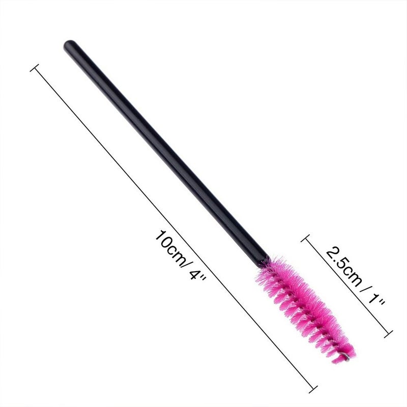 G2PLUS 100PCS Disposable Eyelash Brushes, Rose Mascara Wands Applicator Makeup Kits, Eyelash Spoolies Brushes for Eyelash Extensions and Eyebrows - Image 3