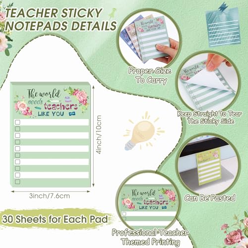 Glenmal 36 Pcs Elegant Teacher Appreciation Gifts Set Funny Sticky Notepads Makeup Bags Sayings Ballpoint Pens for Coworker Employee Office Appreciation Gifts - Image 3