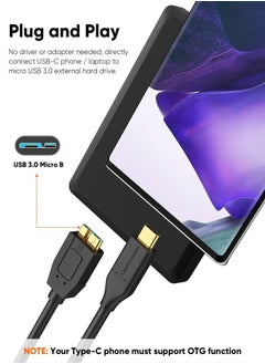 [2-Pack] Short USB C Hard Drive Cable 1FT, USB 3.1 C to Micro B Cable 10Gbps USB C to Hard Drive Cord Compatible with MacBook Pro Air Galaxy S5 My Passport Elements etc, 0.3m Black - pzsku/ZF9E36F8D65432D75CE26Z/45/_/1689420777/f7fd7464-32bd-4f15-93e9-9af61e35ea88