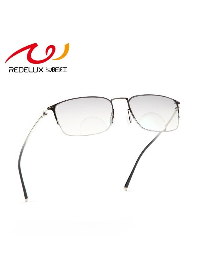 Sunset Red Xiyanghong Reading Gl For Men, Bifocal Anti-blue Light Invisible Dual-light High-end Brand High-definition Reading Gl Ax5330, 300 Degrees - Image 3