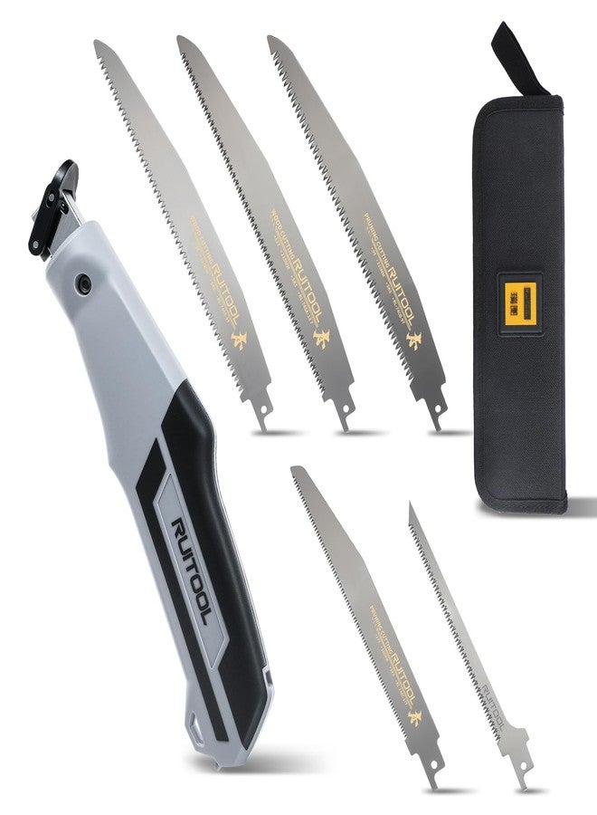 RUITOOL Multi Blades Hand Saw With Quick-Change Mechanism, Equipped With Different Tpi Saw Blades For Cutting Drywall Dry/Wet Wood Or Tree Pruning, Versatile Woodworking & Gardening Tool - Image 1