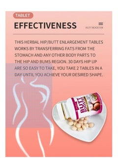 AS SEEN ON TV Booster Pills, Natural ock Enlargement Capsules, Firming And Plump Hips Enhancement Tablets, ocks Lifting Pills For Women, (1 Bottle)  - Image 3