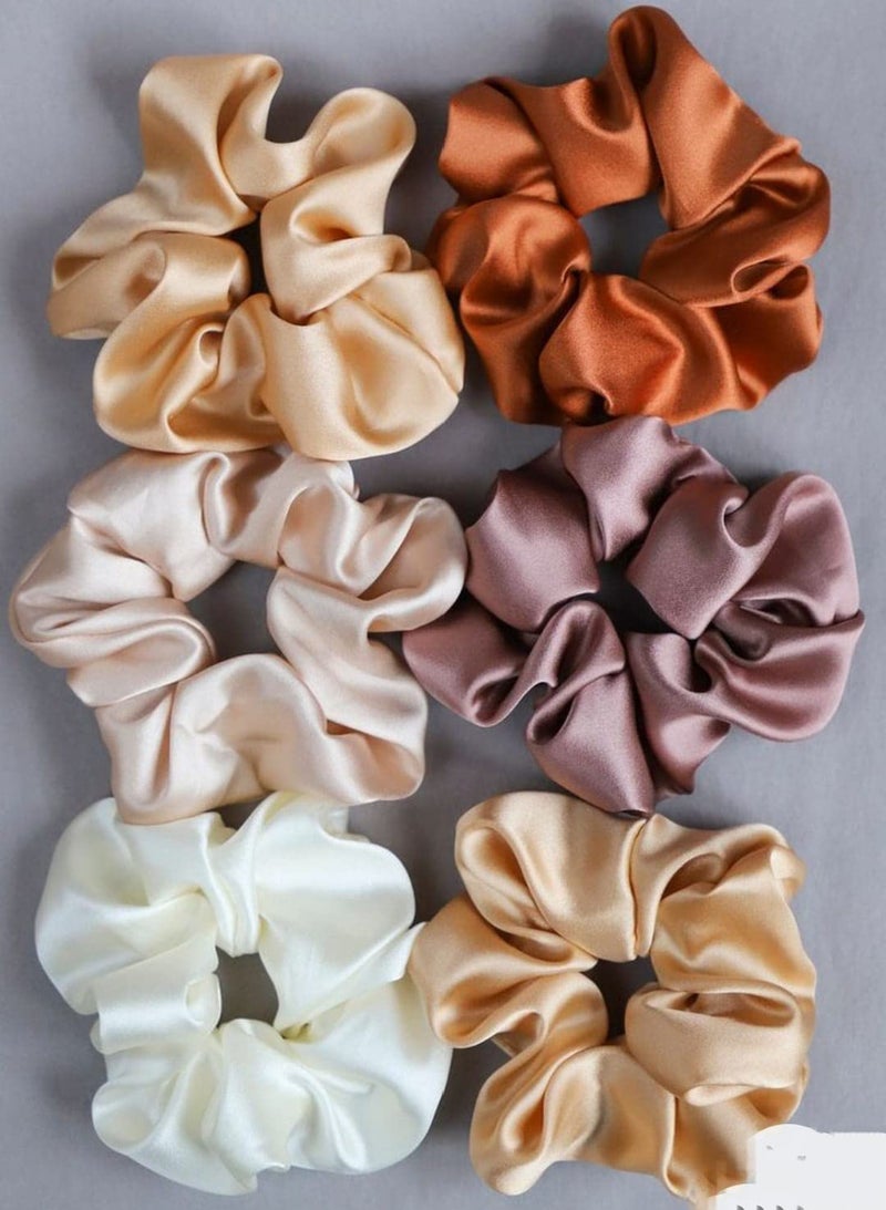 IBDA Rhythm of Luxe Pure Silk Scrunchies Hair Ties Handmade Adjustable Size Rubber band - Image 2