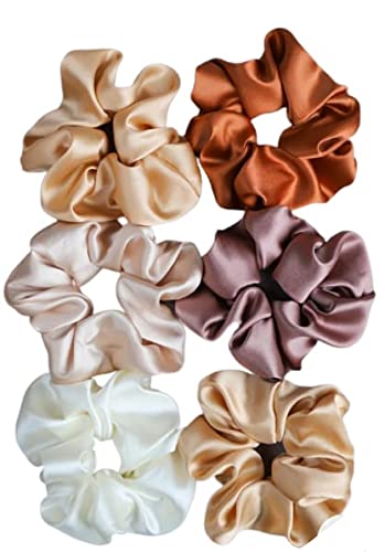 IBDA Rhythm of Luxe Pure Silk Scrunchies Hair Ties Handmade Adjustable Size Rubber band - Image 1