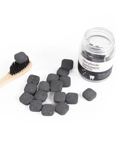 GlorySmile Charcoal Toothpaste Tablets Color Corrector Purple Teeth Whitening Anti Plaque Chewable Toothpaste Tablets Teeth Stain Removal Eco Friendly Mouthwash Tablets Travel Toothpaste Bites 30 Pcs  - Image 2