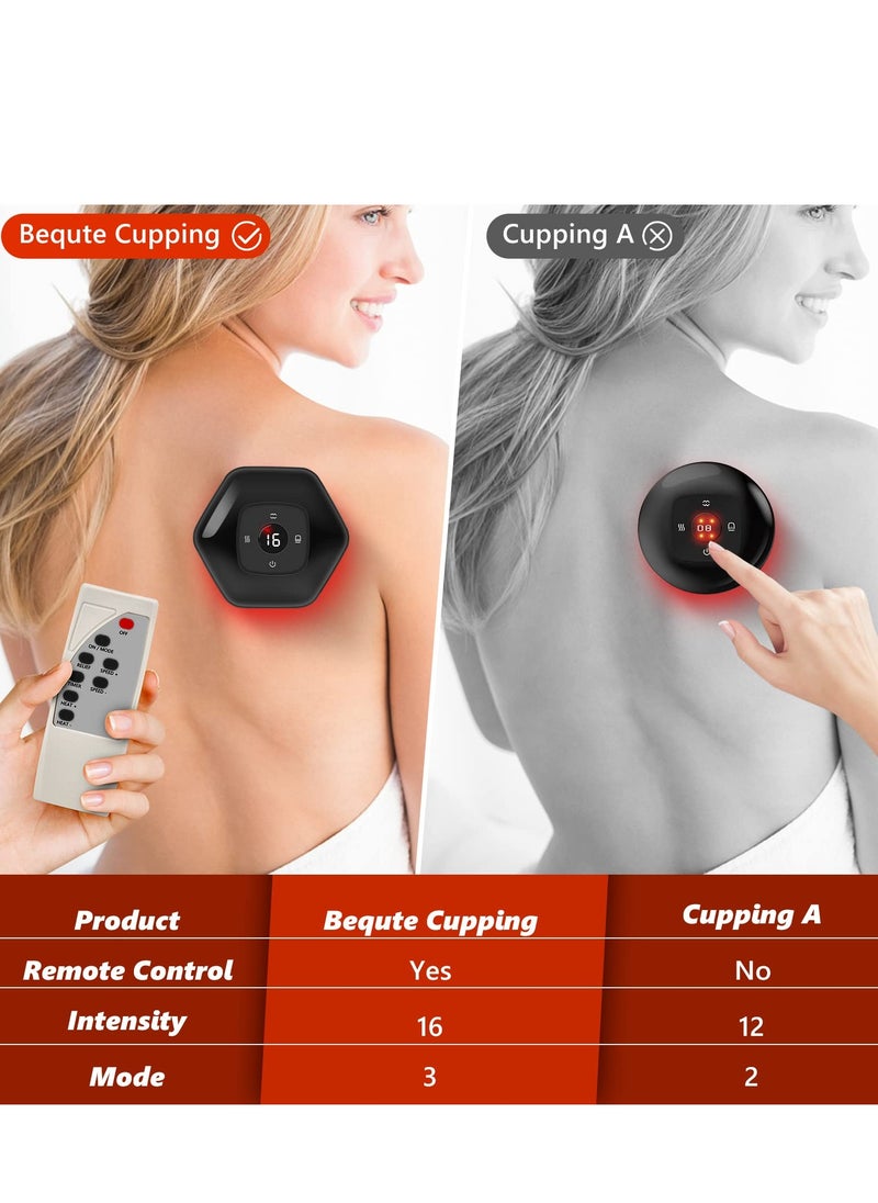 SYOSI - Smart Dynamic Cupping Therapy Set, Remote Control Cupping Set with Red Light Therapy for Pain Relief, Recovery, Smart Cupping Therapy Massager with 3 Mode, 16 Level Temperature and Suction - Image 1