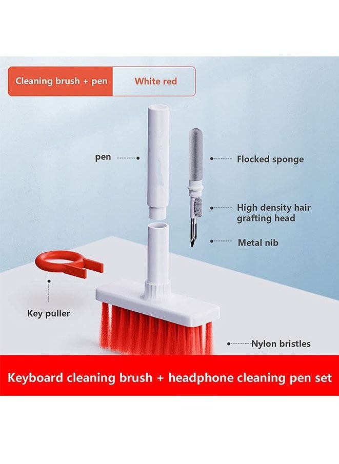 Headset Keyboard Cleaning Brush Pen Set Red