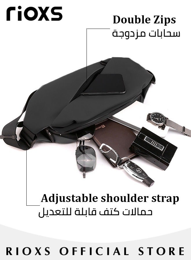 RIOXS Crossbody Sling Bag Body Chest Sling Shoulder Bag for Men Women Casual Shoulder Backpack Bag Lightweight Waterproof Daypack for Travel Hiking - Image 5