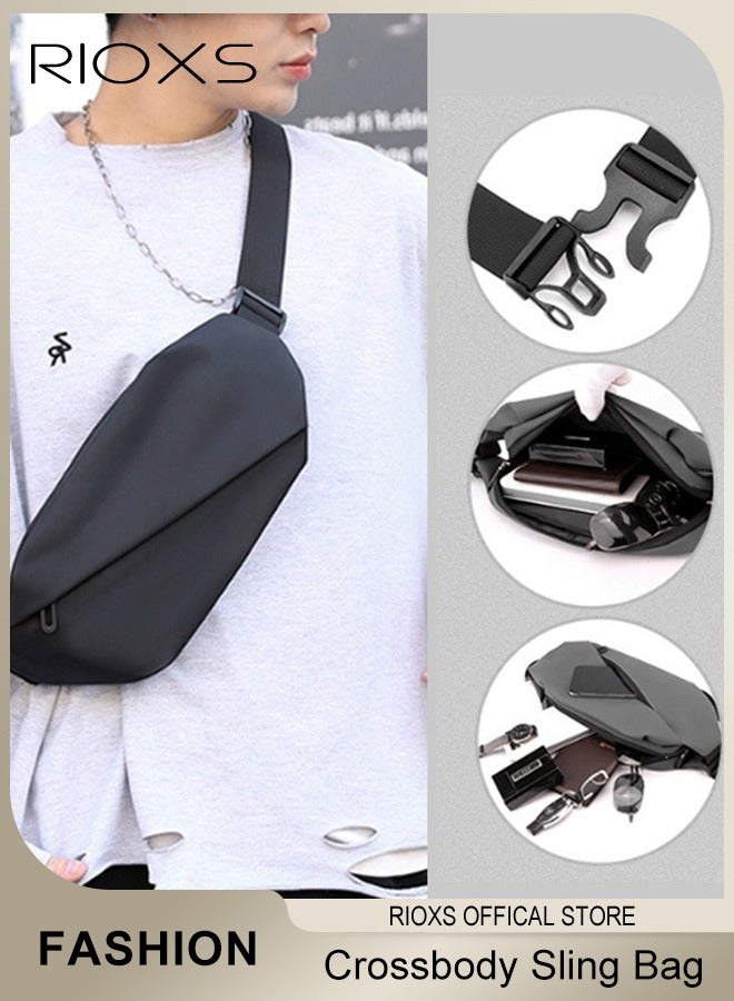 RIOXS Crossbody Sling Bag Body Chest Sling Shoulder Bag for Men Women Casual Shoulder Backpack Bag Lightweight Waterproof Daypack for Travel Hiking - Image 2