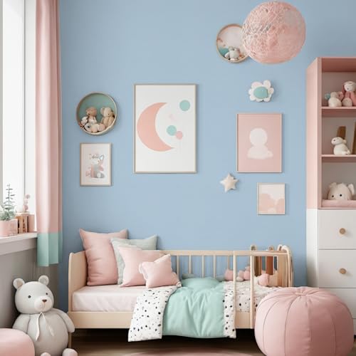 Abyssaly Blue Contact Paper Blue Peel and Stick Wallpaper Removable Decorative Self Adhesive Contact Paper Vinyl Rolls for Wall Furniture1571 in 196 in - Image 3