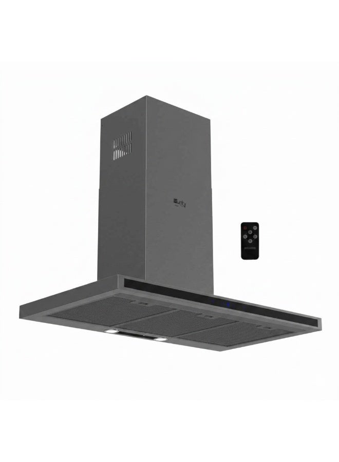 Purity Cooker Hood - 90 cm - 1000 m³/h - 5 Speeds - Aluminum & Carbon Filters - LED - Remote control - T-Shape - TSD DARK INOX PRO PLUS 90 - Image 2