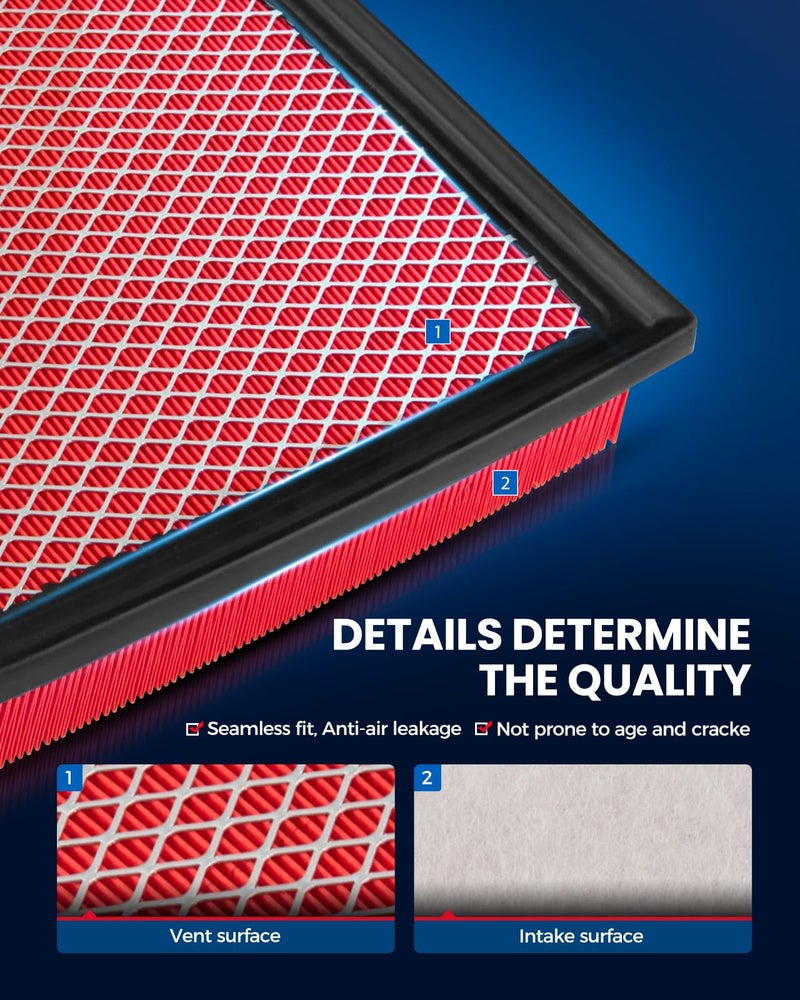 KAX Premium Engine Air Filter, CA11895 Replacement for 2016-2023 Toyota Tacoma V6 3.5L, 2013-2021 Tundra (Only After 9/13), 2014-2021 Sequoia - Image 5