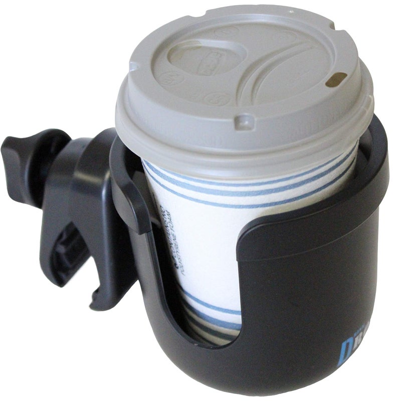 W4W Universal Stroller Cup Holder â€“ Mega Strength Adjustable Clamp fits on Any Bike, Walker, Wheel Chair, Car â€“ Large Adjustable Drink Holder fits Any Size Cup, Water Bottle, Can etc. - Image 1