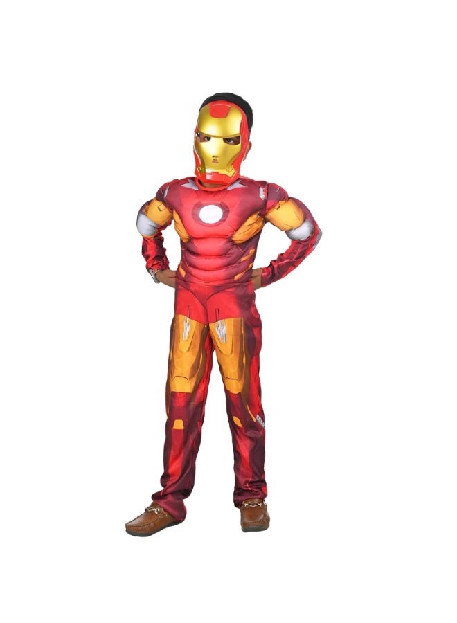 Toy Box Muscle-Chest Iron Man Costume For Kids, Superhero Costume With Mask, Iron Man Suit For Kids - Image 2