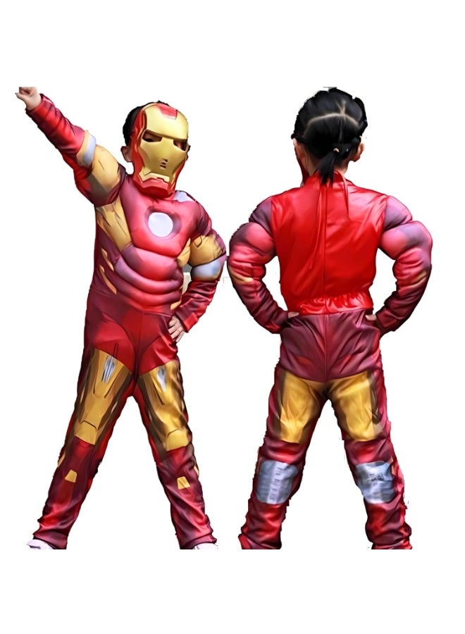 Toy Box Muscle-Chest Iron Man Costume For Kids, Superhero Costume With Mask, Iron Man Suit For Kids - Image 1