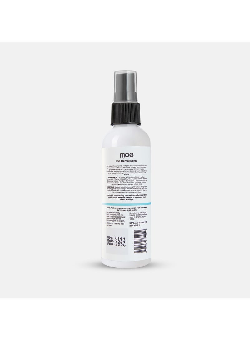 Moe Puppy Moe Dental Spray for Dogs and Cats - Oral Spray for Dog Controls Plaque & Tartar, Freshens Breath | Aloe Vera, Grapeseed, Thyme | Dog Dental Care (100 ML)  - Image 2