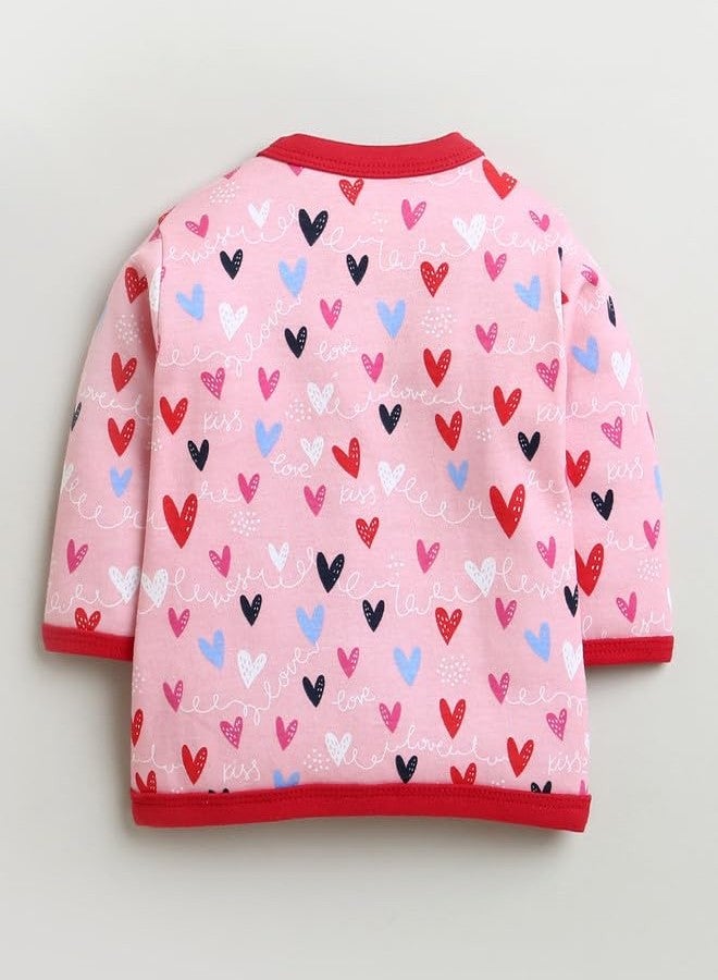 BUMZEE Red & Pink Girls Full Sleeves Cotton Jablas Pack of 3 Age - 6-9 Months (Peb10022D-red) - Image 3