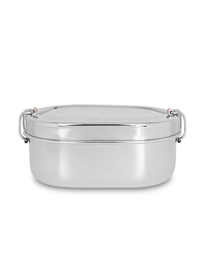 ATTIL - Stainless Steel Small Lunch Box for School & Office with Mini Plate for Snacks | Curries - Stainless Steel Lunch Box for Kids & Office - Locking Clip - Kids Friendly Lid - Capacity 400 ml - Image 5