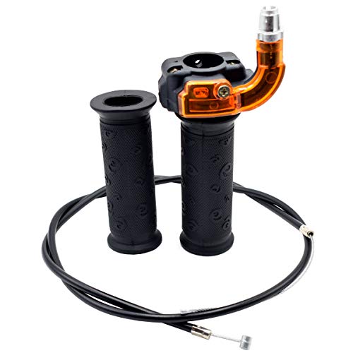 Royitay 7/8" 22mm Twist Throttle Accelerator Grip and 39" Throttle Cable for 47cc-49cc 2-Stroke 4 Wheeler Quad Trail Bike Mini Pit Dirt ATV Quad Pocket Motorized Bike Parts - Image 1