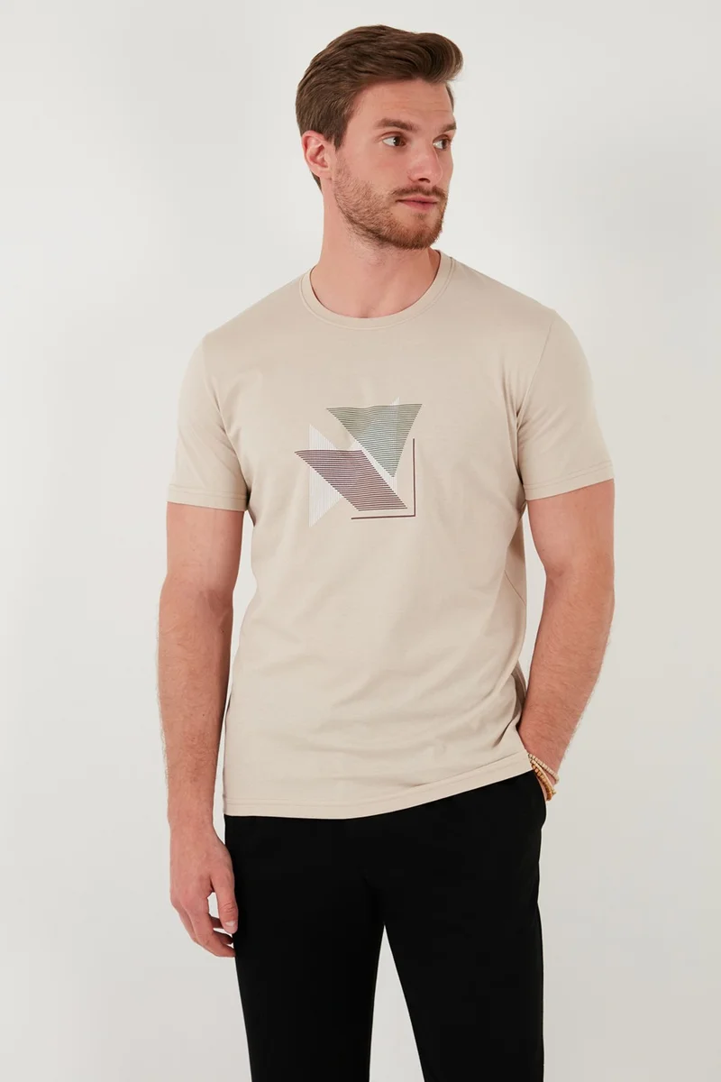 Buratti Cotton Slim Fit Crew Neck T Shirt Men's T Shirt 646R8290