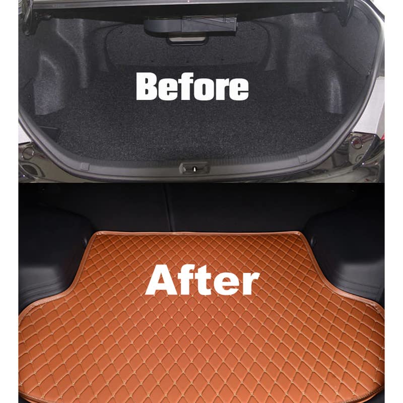 AutoZing® 7D Car Trunk/Boot/Dicky Mat Compatible with Mercedes Benz S-500 D PU Leatherette 7 Layer Protection Anti Skid Car Accessories Tan - Image 3