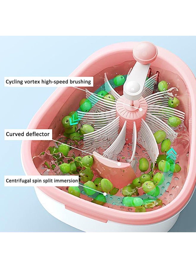 M MIAOYAN Fruit and Vegetable Washer – Portable Produce Cleaning Machine with Food-Grade Material and Drain System - Image 5