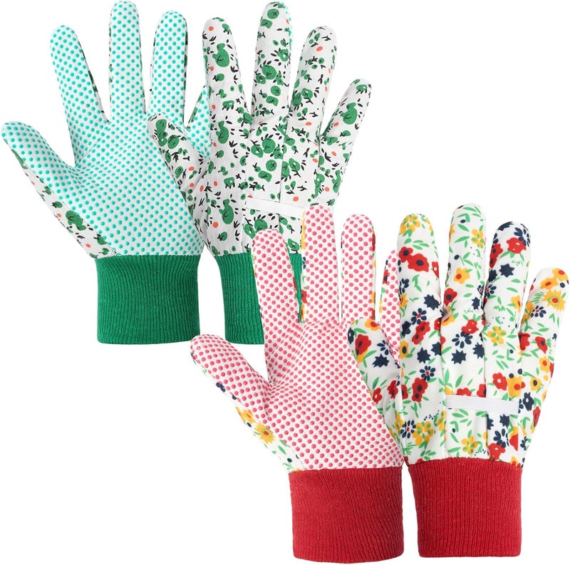Ainiv Floral Gardening Gloves for Women/Ladies, Non-Slip Garden Work Gloves,Breathable Yard Work Glove Light Working Gloves - Image 1