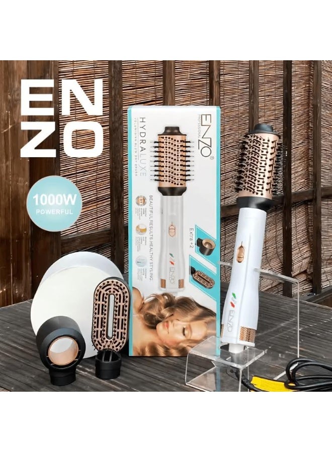 ENZO مجفف الشعر والمكواة والمجعد ENZO EN-740، 1000 واط، إعدادات حرارة وسرعة قابلة للتعديل، أسطوانة مغطاة بالسيراميك - النسخة الدولية - Image 3