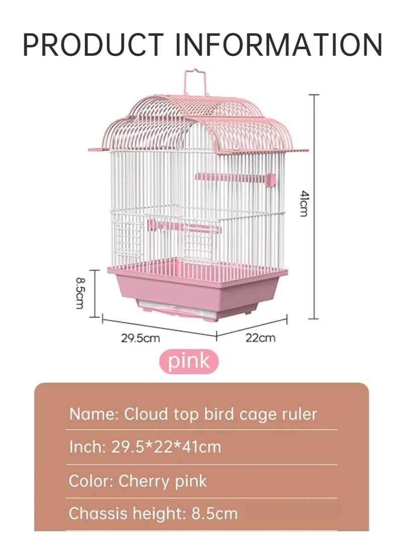 GUDOO - Small Bird Cage Parakeet Birdcage Hanging Bird House with Ladder Swing and Bird's Nest Bird House Accessories for Budgie Parakeets Finches Canaries Lovebirds Small Parrots Cockatiels - Image 1