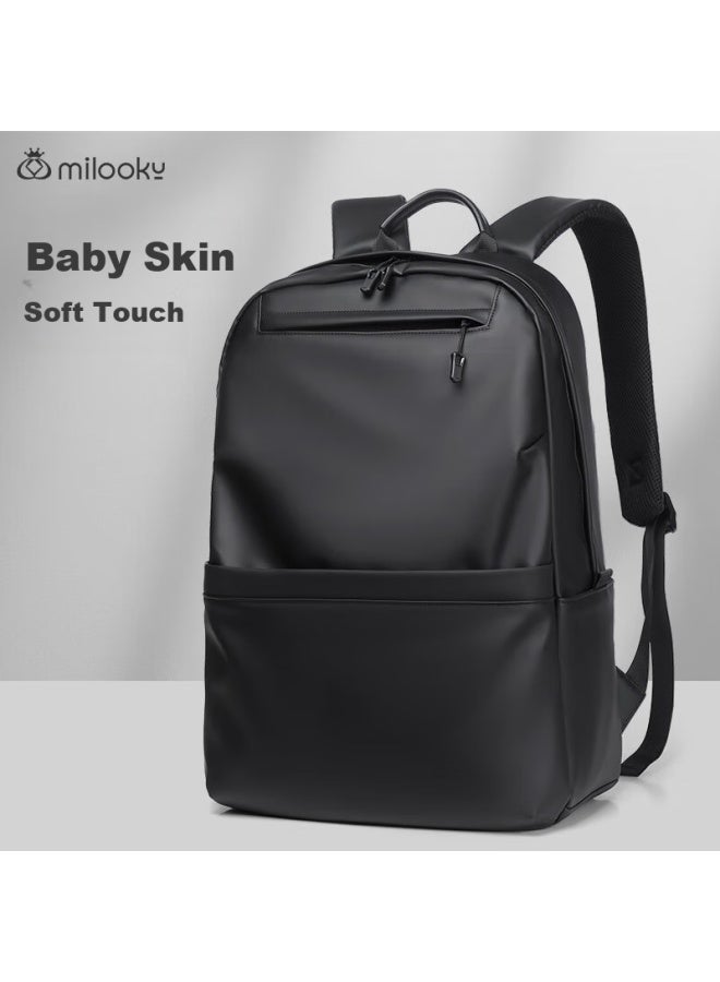 Milooky حقيبة ظهر لابتوب للرجال، حقيبة ظهر للأعمال، حقيبة سفر 14/15.6/16 بوصة، حقيبة مدرسية كبيرة السعة - Image 1
