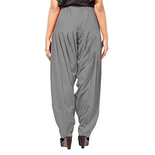 ANARO Women's Plain Cotton Patiala Salwar Pant with Side Pockets (in, Numeric, 48, Regular, Grey) - Image 2