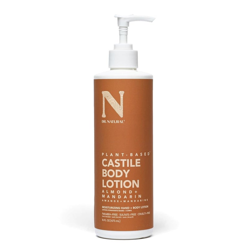 Dr Natural Castile Body Lotion Almond 16 oz  PlantBased  ParabenFree SulfateFree CrueltyFree  Made with Organic Shea Butter  NonGreasy  Body Lotion for Dry Skin