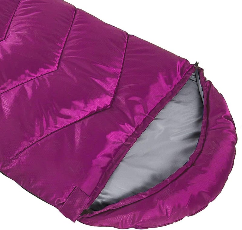 Flantree Sleeping Bag 4 Seasons Adults & Kids for Camping Hiking Trips Warm Cool Weather,Lightweight and Waterproof with Compression Bag,Indoors Outdoors Activities - Image 3