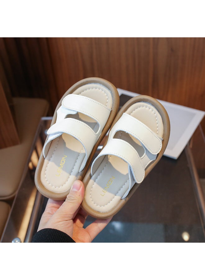 Korean Style Casual Children's Slippers Outdoor Thick-soled Children's Beach Shoes Girls' Flip-flops 2 024 Summer Sandals