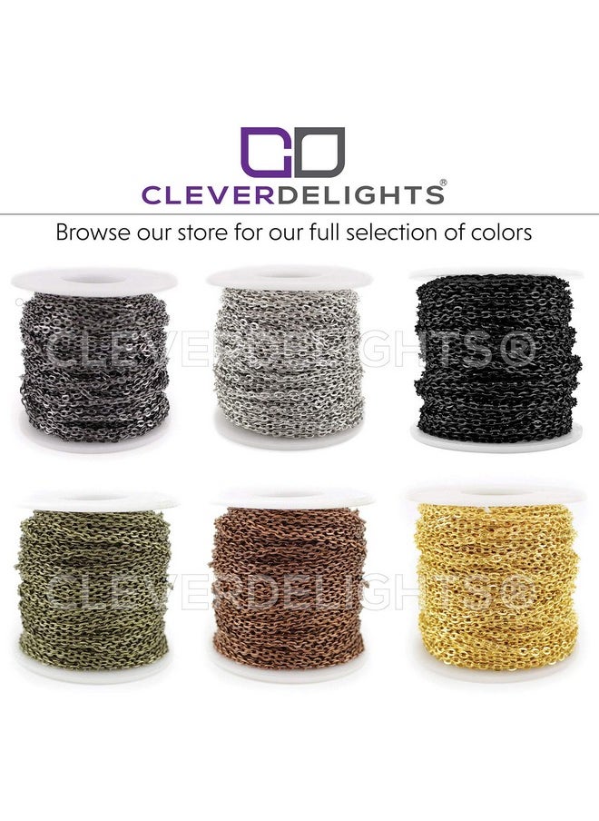 CleverDelights - 4X6Mm Cable Chain Antique Bronze Color 30 Feet - Image 1