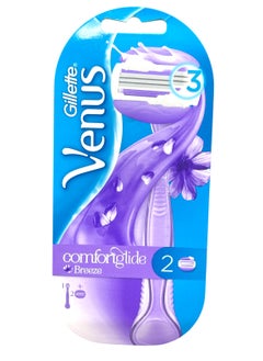 Gillette 2-Piece Venus Comfortglide Breeze Razor Set Purple  - Image 1